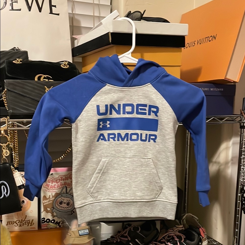 Under Armour Kids' Blue & Gray Pullover Hoodie
